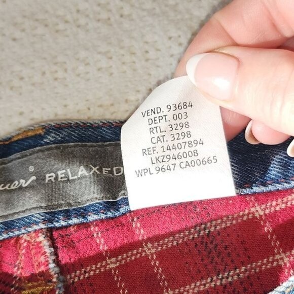 Eddie Bauer Relaxed Fit Flannel Lined Insulated Pocketed High Rise Sz 34x32 Jean - Picture 10 of 13